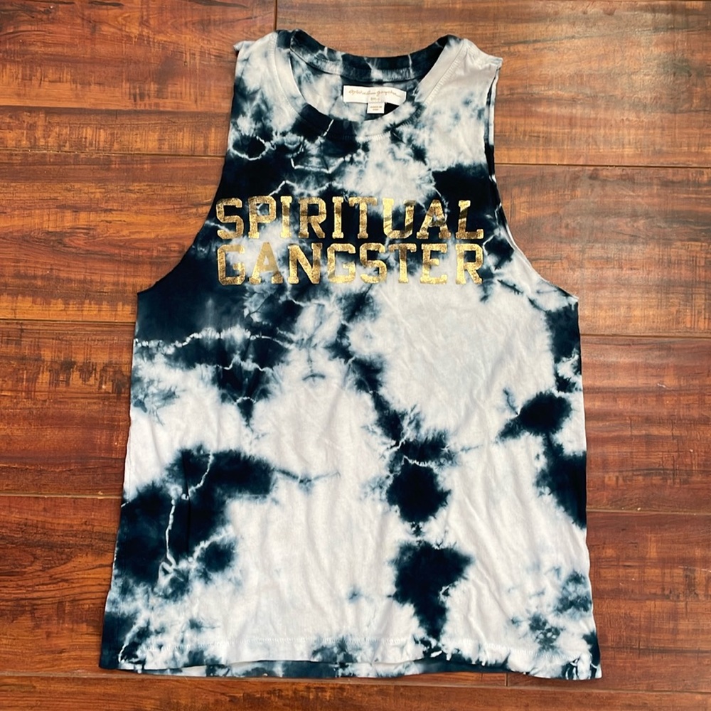 Spiritual Gangster tie dye muscle t-shirt. Size small.